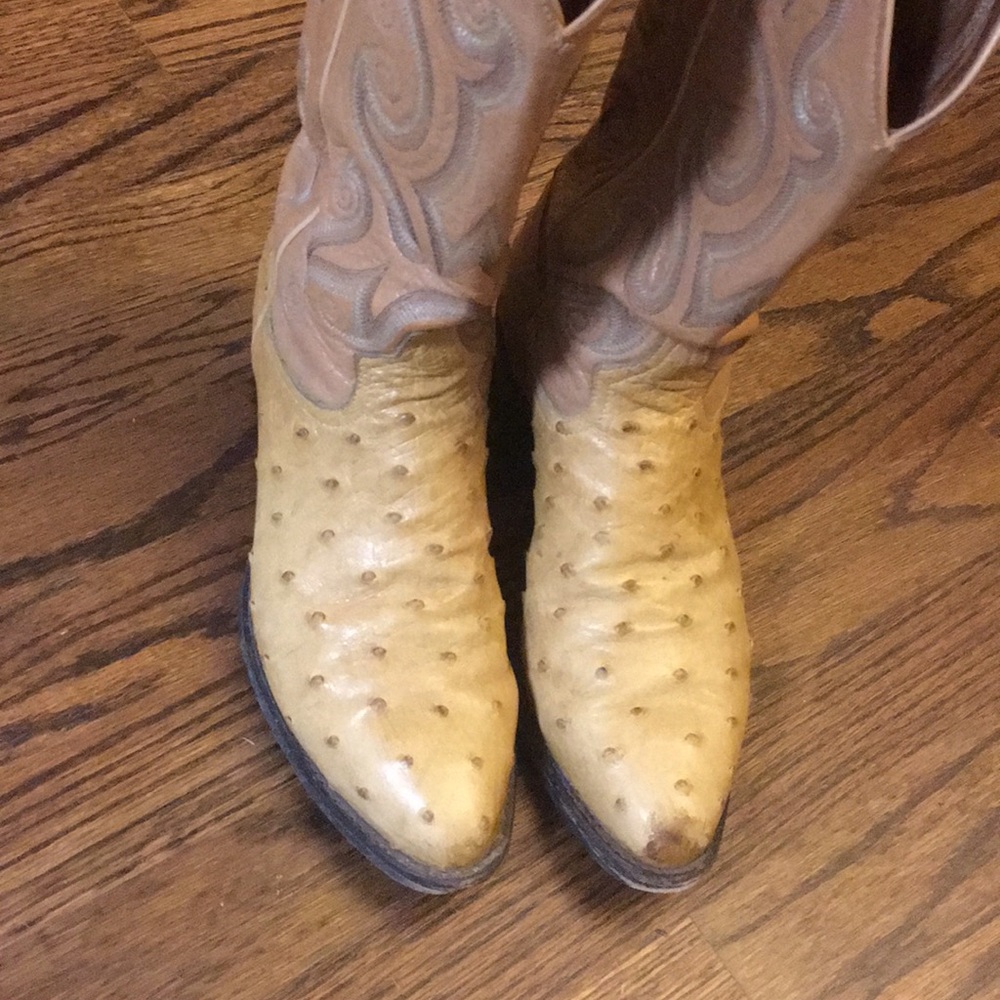 Tony Lama Ostrich/leather Boots Women’s Size 9